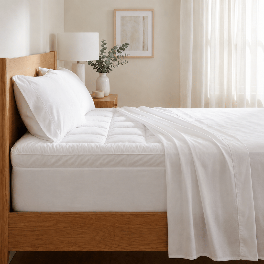 Quilted Mattress Topper Thick Breathable Cushioning & Fluffy Soft