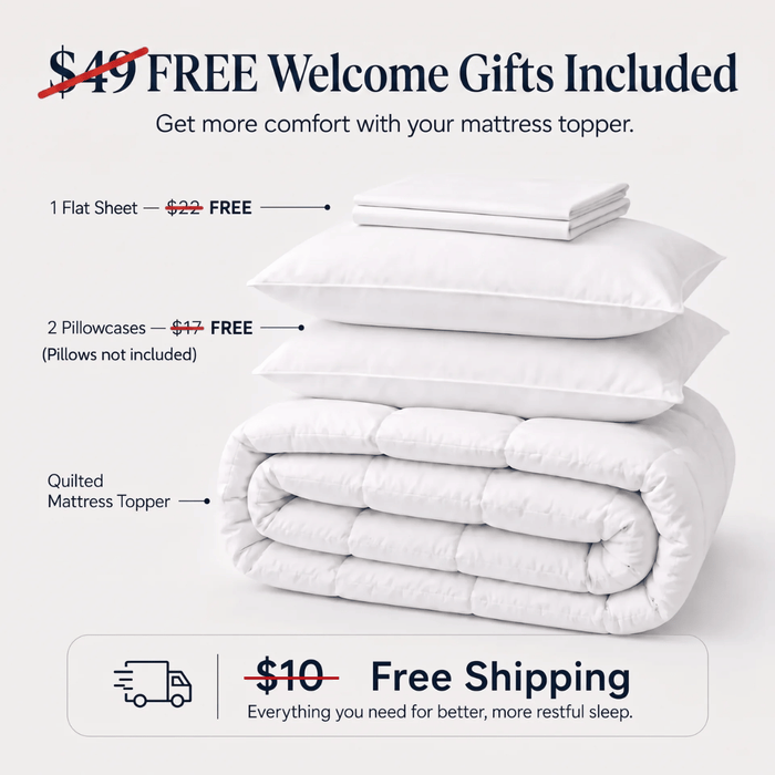 Quilted Mattress Topper Thick Breathable Cushioning & Fluffy Soft