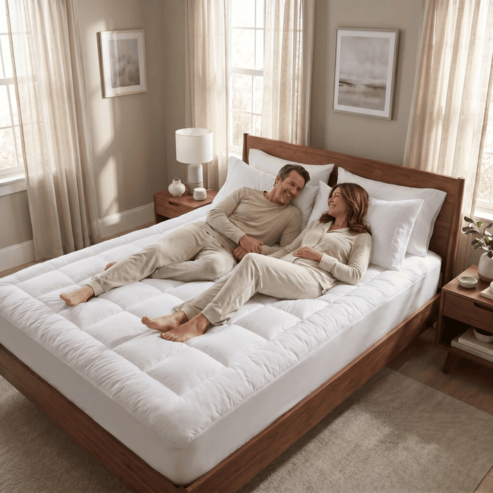 Extra Thick Quilted Mattress Topper – Breathable Fitted Mattress Pad