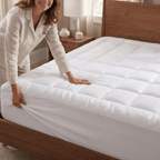 Extra Thick Quilted Mattress Topper – Breathable Fitted Mattress Pad