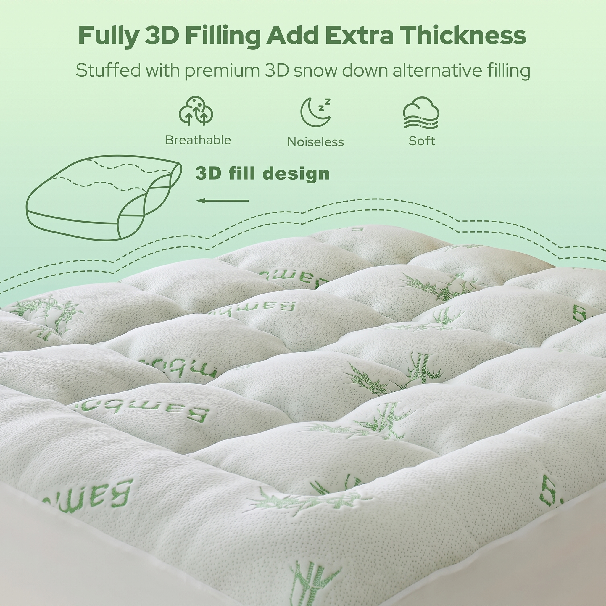 Sleeplo Bamboo Comfort Topper